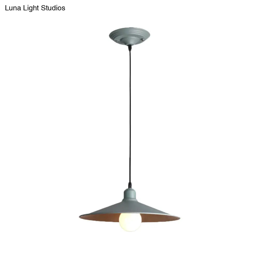 Nordic Stylish Metal Cone Pendant Lamp - Single Light For Industrial Ambiance In Your Space