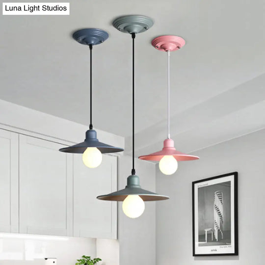 Nordic Stylish Metal Cone Pendant Lamp - Single Light For Industrial Ambiance In Your Space Green /