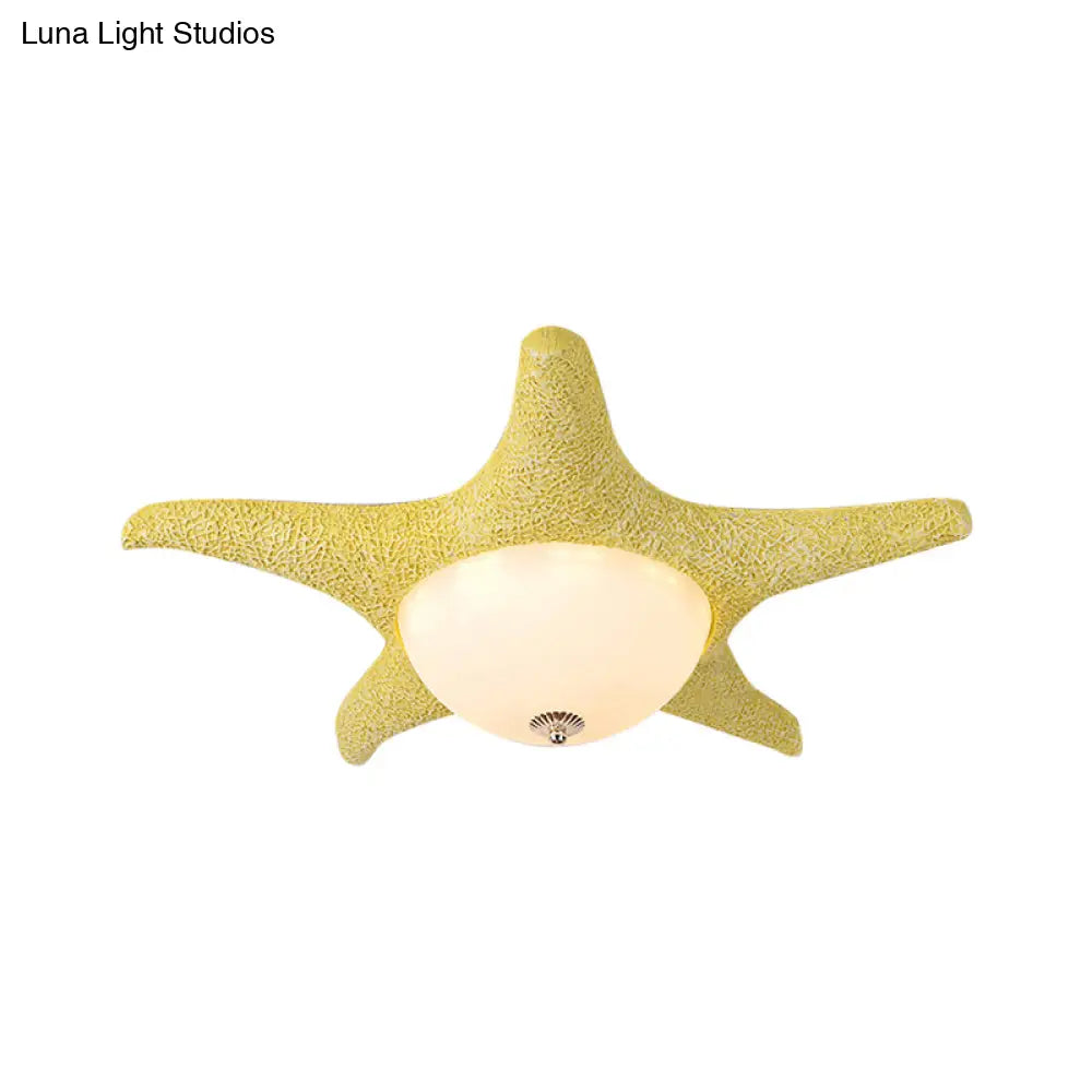 Nordic Stylish Starfish Kid’s Flush Mount Ceiling Light Fixture