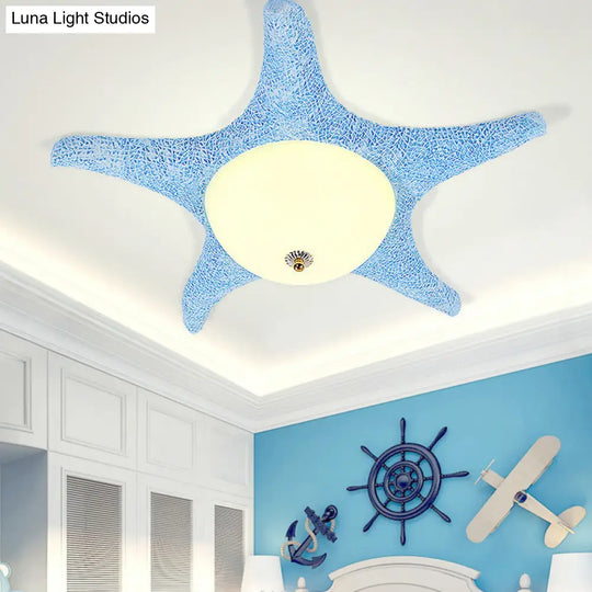 Nordic Stylish Starfish Kid’s Flush Mount Ceiling Light Fixture