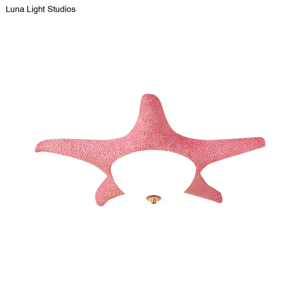 Nordic Stylish Starfish Kids Flush Mount Ceiling Light Fixture
