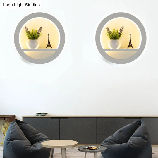 Nordic Stylish White Acrylic Wall Sconce For Living Room Restaurants