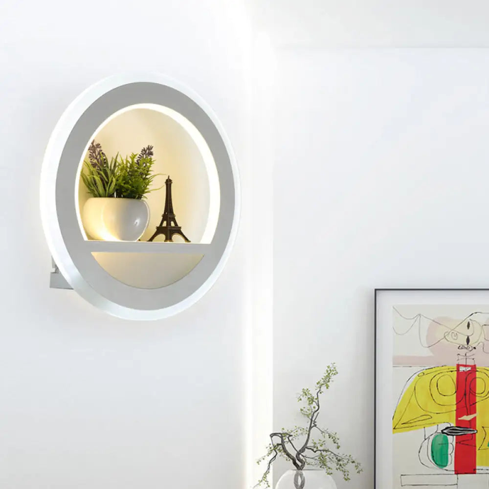 Nordic Stylish White Acrylic Wall Sconce For Living Room Restaurants / A