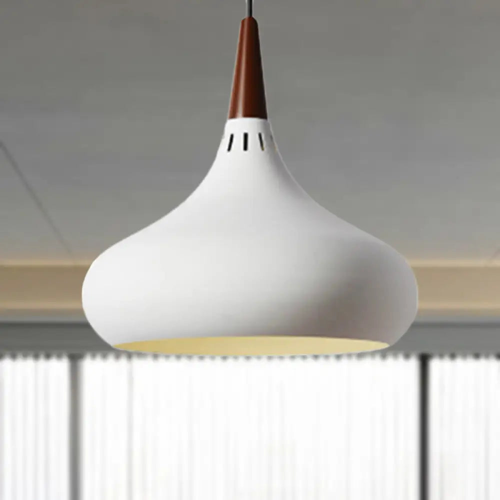 Nordic Teardrop Pendant Lighting - 8’/11’/12’W Metal 1 Light Black/White/Pink White / 8’