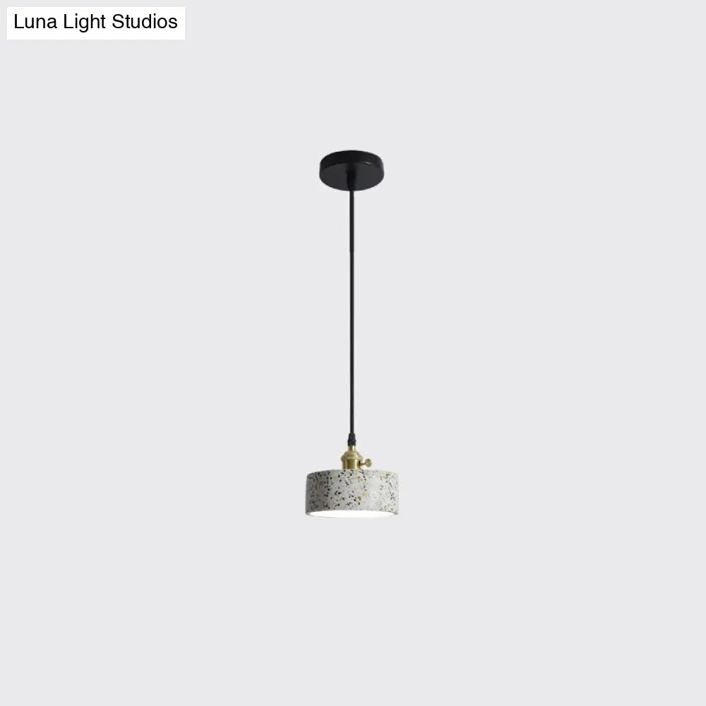 Terrazzo Nordic Style Single-Bulb Pendant Ceiling Light - Geometric Suspension Lighting