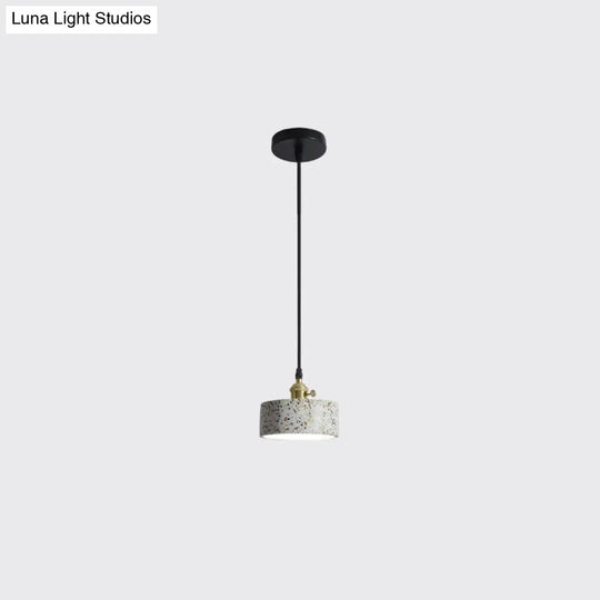 Terrazzo Nordic Style Single-Bulb Pendant Ceiling Light - Geometric Suspension Lighting