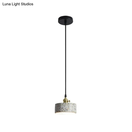 Terrazzo Nordic Style Single-Bulb Pendant Ceiling Light - Geometric Suspension Lighting