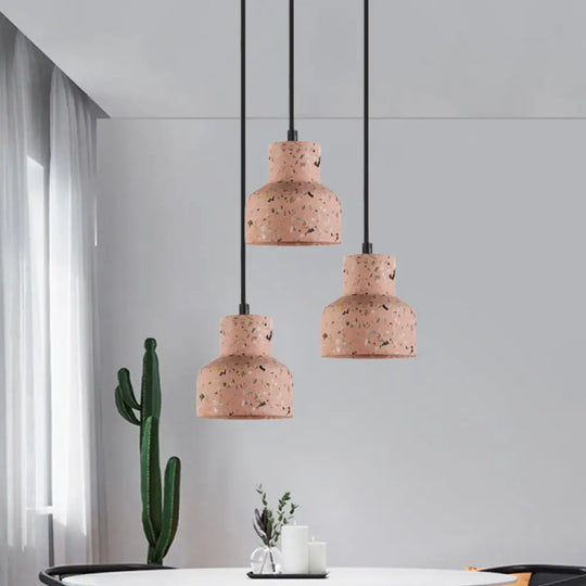 Nordic Terrazzo Hanging Lamp - Black/Red/Pink With Down Lighting Pendant Perfect For Dining Table 1