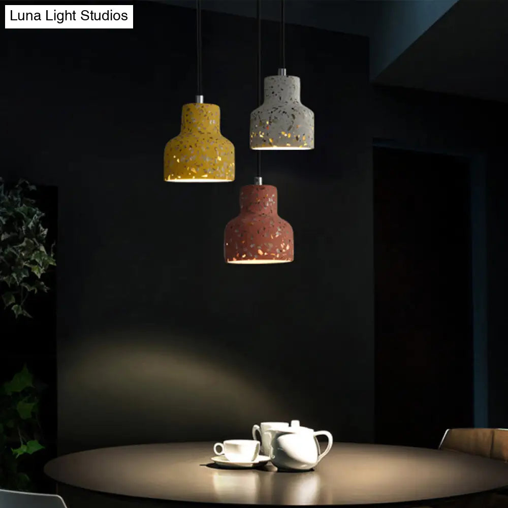 Nordic Terrazzo Hanging Lamp - Black/Red/Pink With Down Lighting Pendant Perfect For Dining Table 1