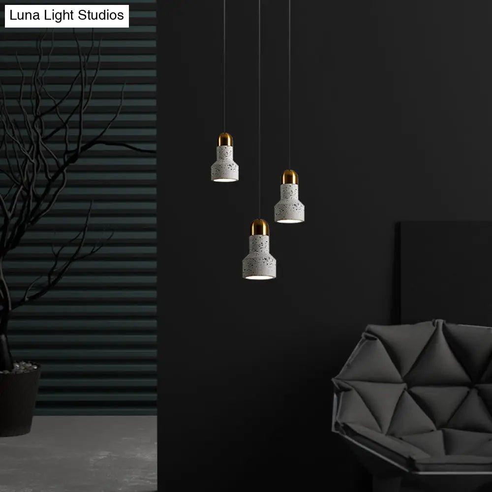 Nordic Terrazzo Pendant Lamp With Down Lighting And Flashlight Design