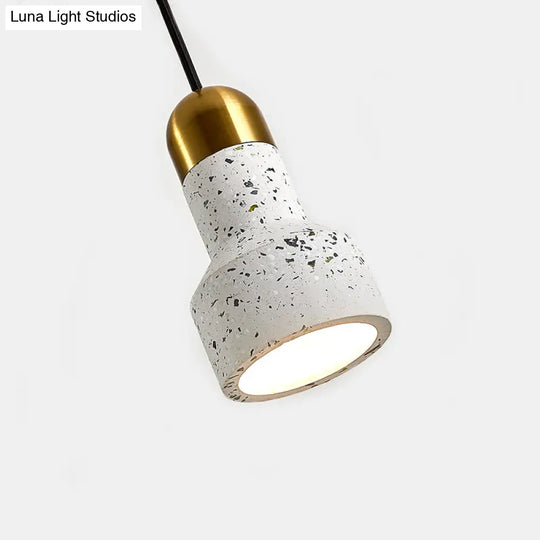 Nordic Terrazzo Pendant Lamp With Down Lighting And Flashlight Design