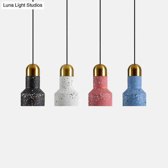 Nordic Terrazzo Pendant Lamp With Down Lighting And Flashlight Design