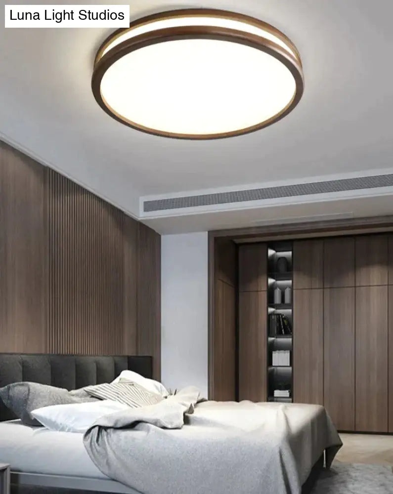Nordic Walnut Color Indoor Ceiling Lamp