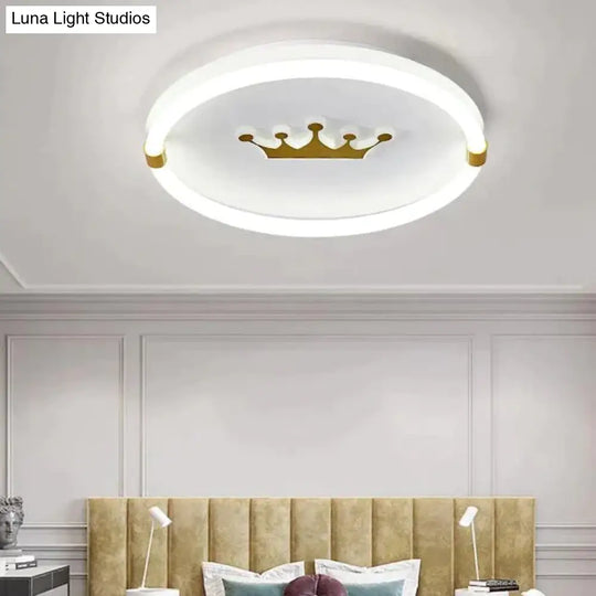 Nordic Warm Crown Master Bedroom Led Ceiling Lamp