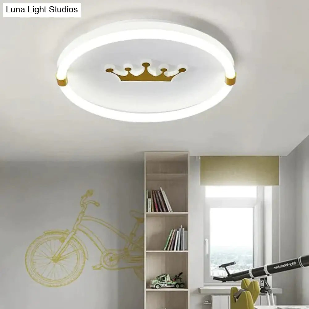 Nordic Warm Crown Master Bedroom Led Ceiling Lamp