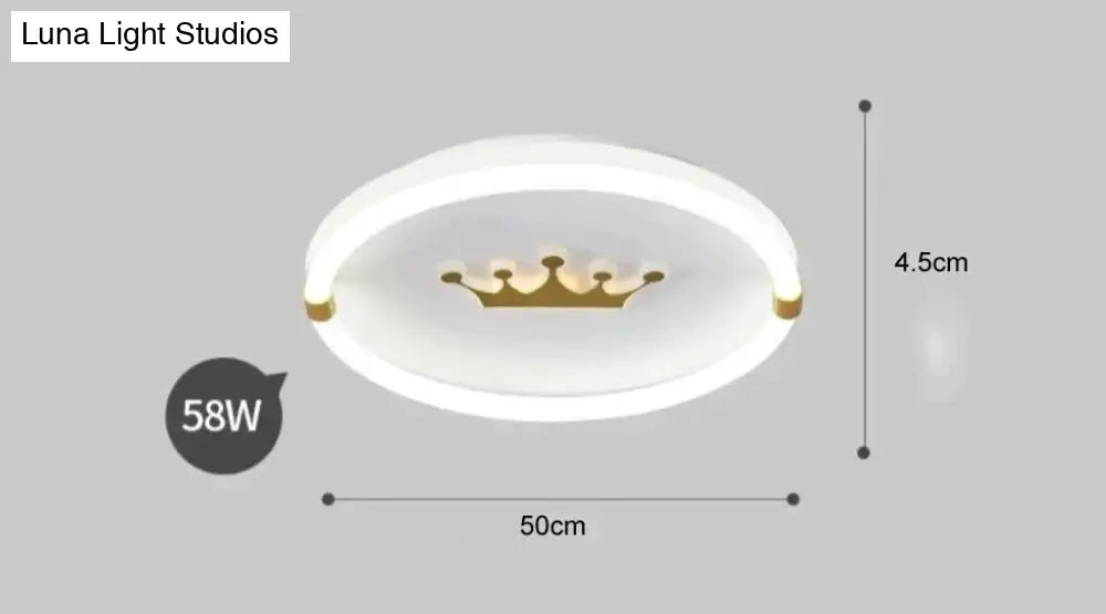 Nordic Warm Crown Master Bedroom Led Ceiling Lamp