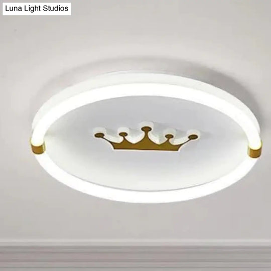 Nordic Warm Crown Master Bedroom Led Ceiling Lamp