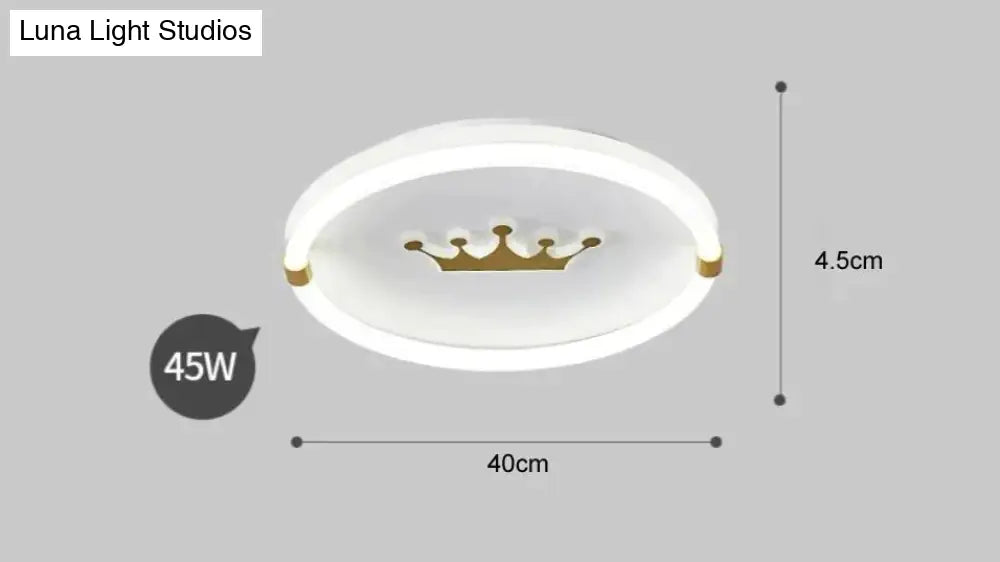 Nordic Warm Crown Master Bedroom Led Ceiling Lamp