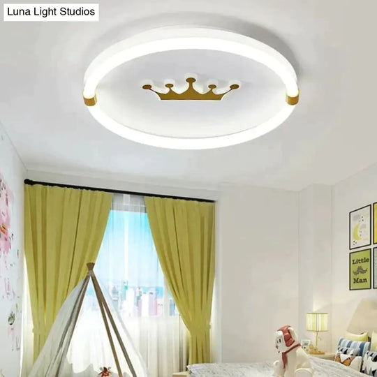 Nordic Warm Crown Master Bedroom Led Ceiling Lamp