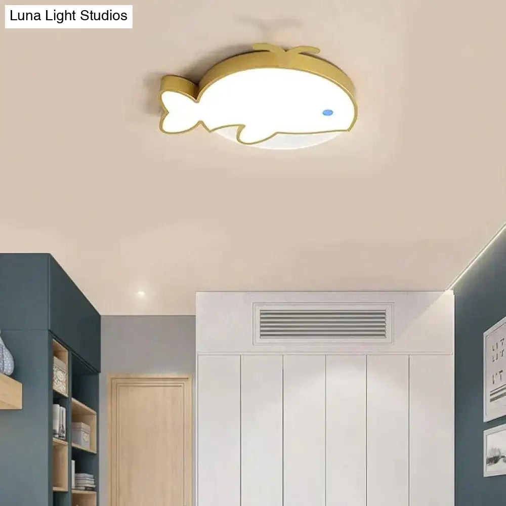 Nordic Whale Led Bedroom Ceiling Lamp