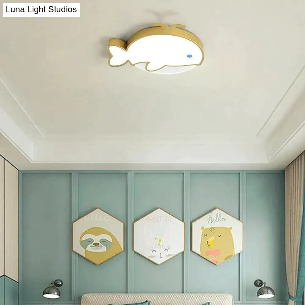 Nordic Whale Led Bedroom Ceiling Lamp