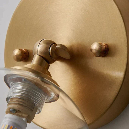 Nordic Wind Bedroom Bedside Hallway Copper Wall Lamp Lamps