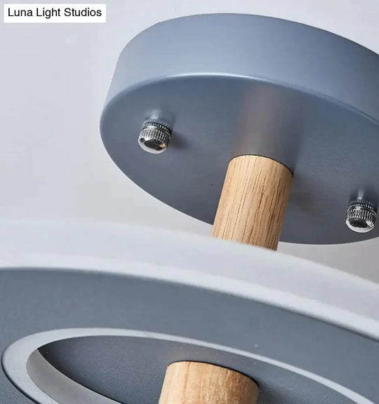 Nordic Wind Log Simple Creative Room Led Ceiling Lamp