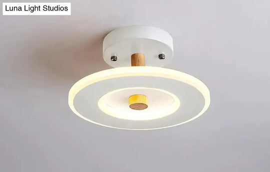 Nordic Wind Log Simple Creative Room Led Ceiling Lamp