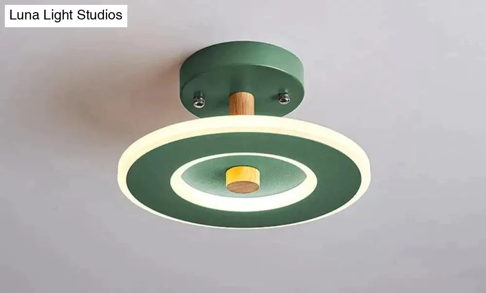 Nordic Wind Log Simple Creative Room Led Ceiling Lamp