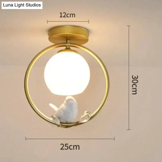 Northern Europe Led Corridor Bird Ceiling Lamp