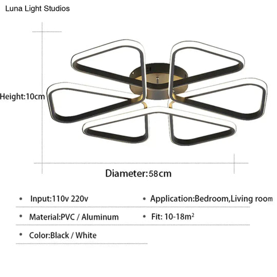Northern Europe Living Room Simple Modern Led Ceiling Lamp 580Cm / Trichromatic Dimming