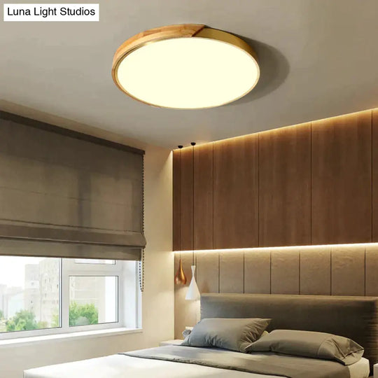 Northern Led Round Wood Copper Tricolour Light Ceiling Lamp