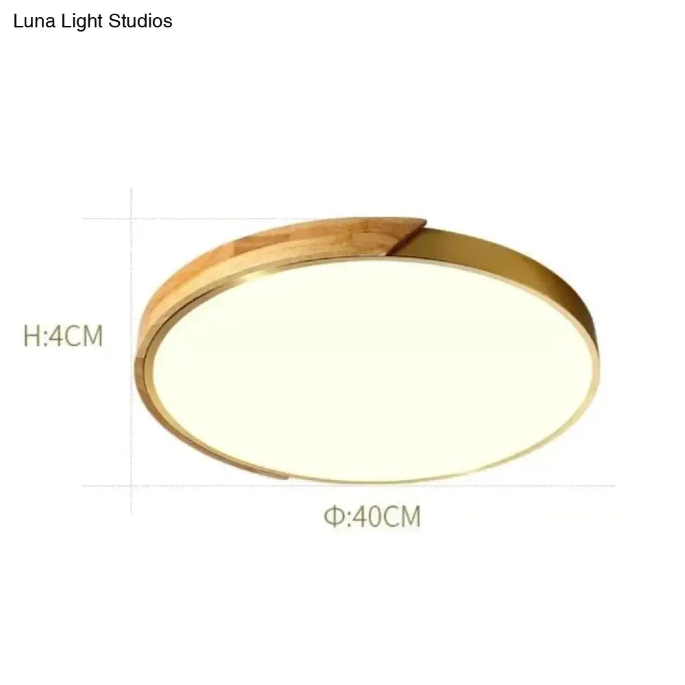 Northern Led Round Wood Copper Tricolour Light Ceiling Lamp