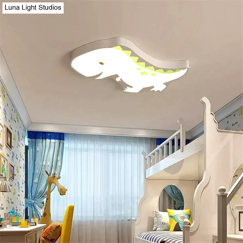 Novelty Dinosaur Led Ceiling Lights Iron Modern Lovely Children Baby Kids Bedroom Light Fixtures