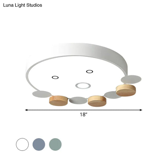 Octopus - Shaped Led Ceiling Light In Gray/White/Green For Kids’ Bedroom