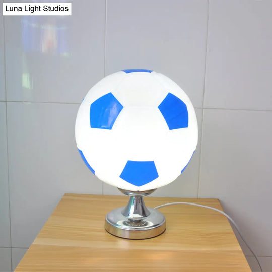 Opal Glass Football Table Light - Stylish 1-Head Sport Reading For Study Room