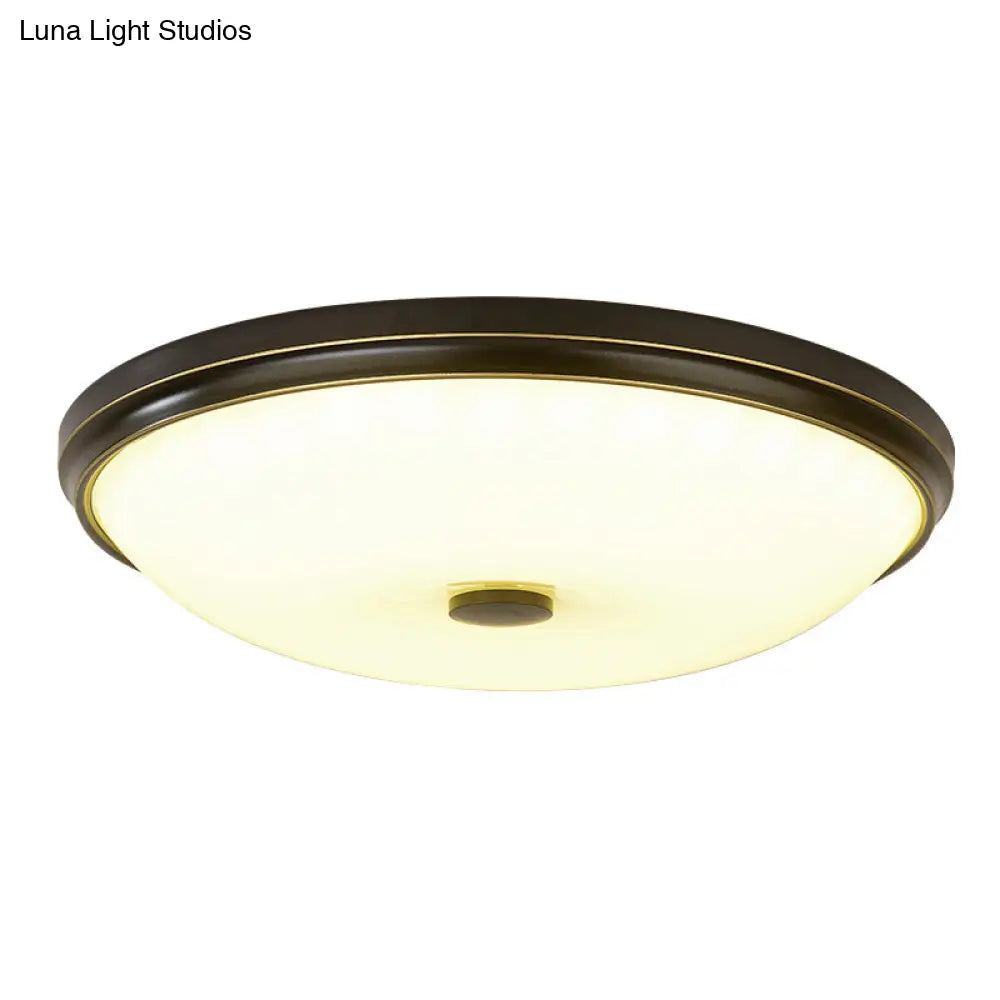 Opal Glass Led Flush Mount Ceiling Light - Traditional Bedroom Lighting