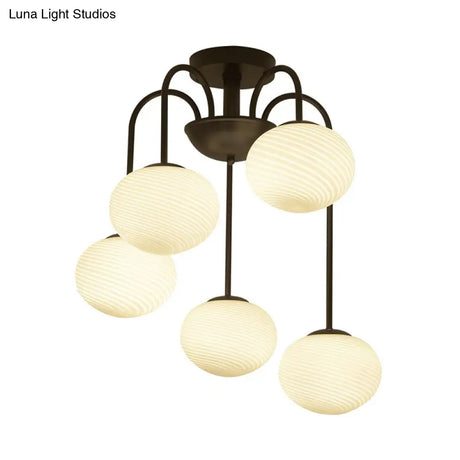 Opal Glass Nordic Led Flush Mount Ceiling Light For Dining Room