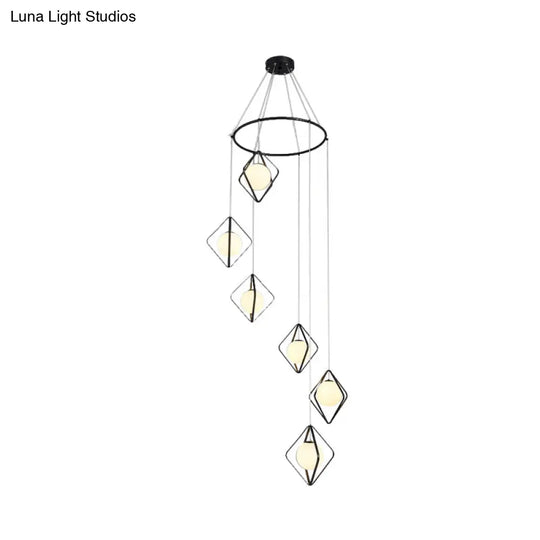 Modern Multi Light Pendant Lamp With Opal Glass Shade - Perfect For Living Room