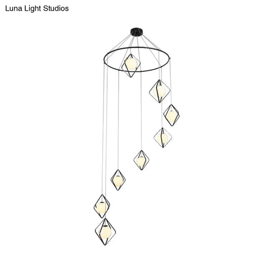 Modern Multi Light Pendant Lamp With Opal Glass Shade - Perfect For Living Room