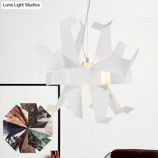 Origami Bird Pendant Lamp - White/Red Art Decor Hanging Light Fixture White