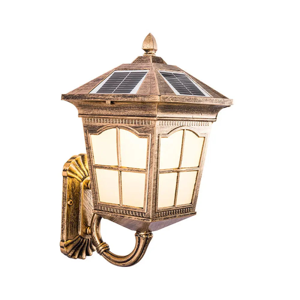 Outdoor Acrylic Solar Wall Light: Traditional Tapered Shape LED Wall ...