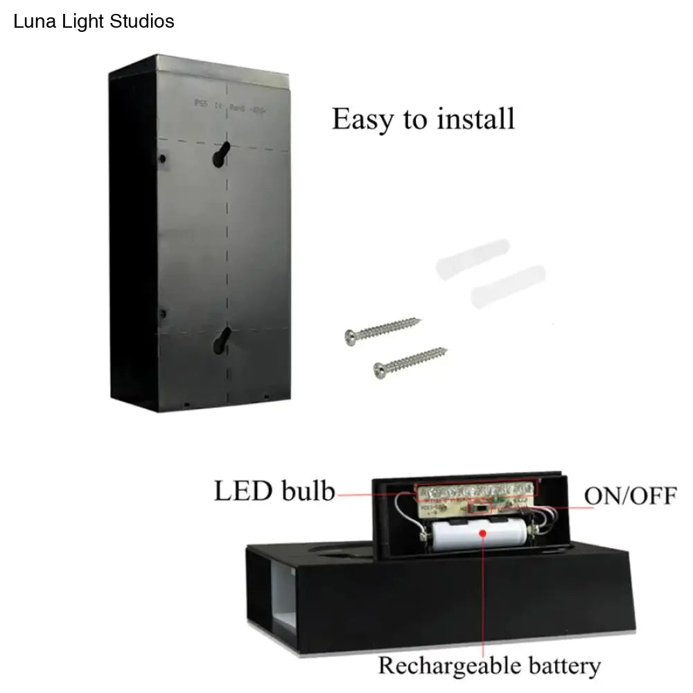 Outdoor Lighting Porch Lights House Number Solar Led Light 6 Led Illumination Doorplate Lamp With