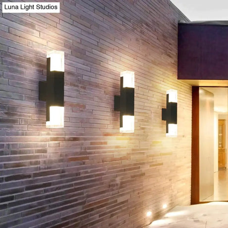 Outdoor Motion Sensor Led Wall Lamp Waterproof Garden Porch Sconces Villa Hotel Courtyard Aisle