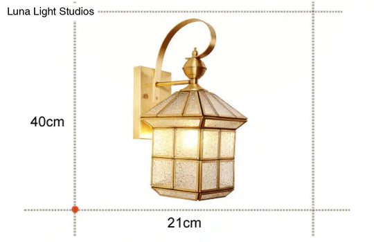 Outdoor Waterproof Wall Lamp Stair Corridor Balcony Courtyard Full Copper No Light Source Lamps