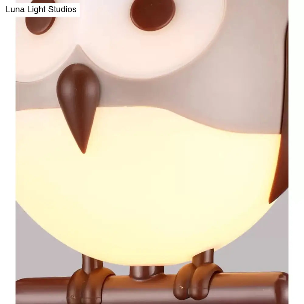 Owl Metal Pendant Light: Animal Chandelier For Living Room & Child Bedroom