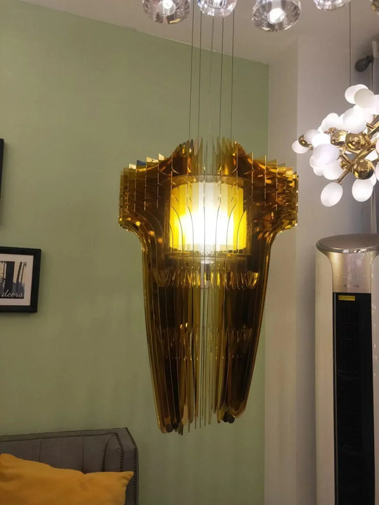 Pena - Modern Designer Creative Chandelier Lighting For Living Room Home Décor Bedroom/Dinning Gold