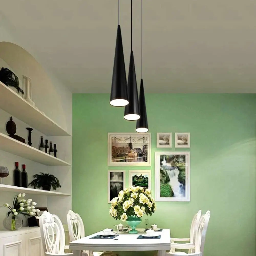 Pendant Lights Modern Kitchen Lamp Dining Living Room Cone Shape Lamps Aluminum Cylinder Tube Spot