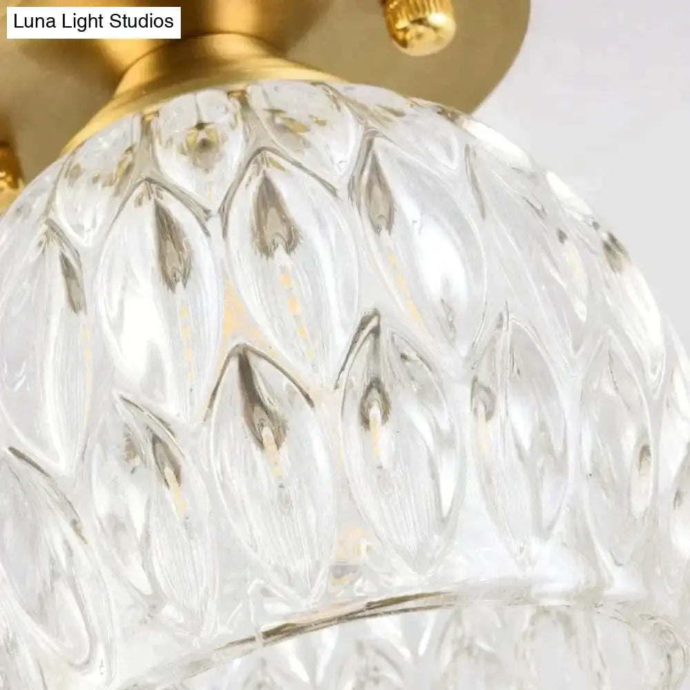 Personalized Crystal Living Room Corridor Lamp Copper Ceiling