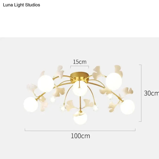 Petals Living Room Bedroom Ceiling Lamp Simple Creative Hall Master Warm Lighting